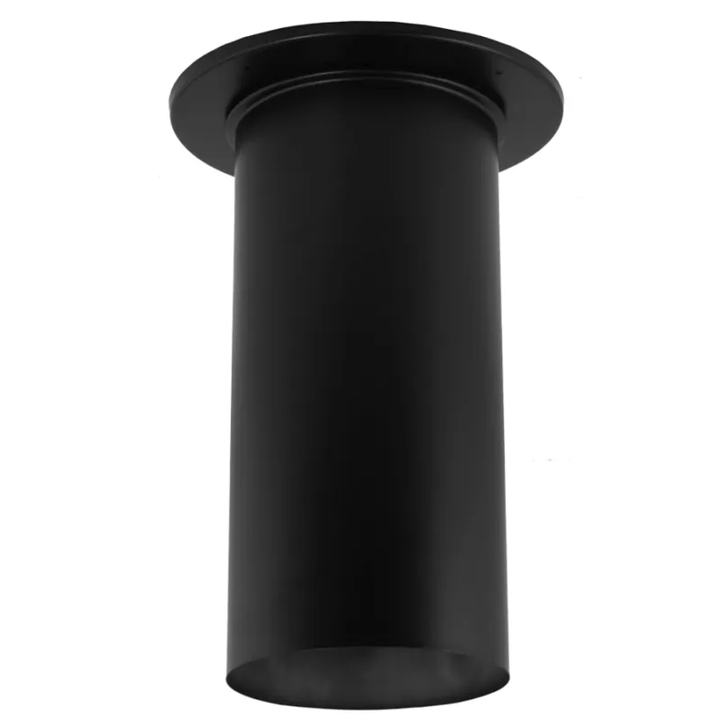Duravent 6DBK-SC Dura-Black Steel Stovepipe Slip Connector with Trim - 6-Inch Diameter