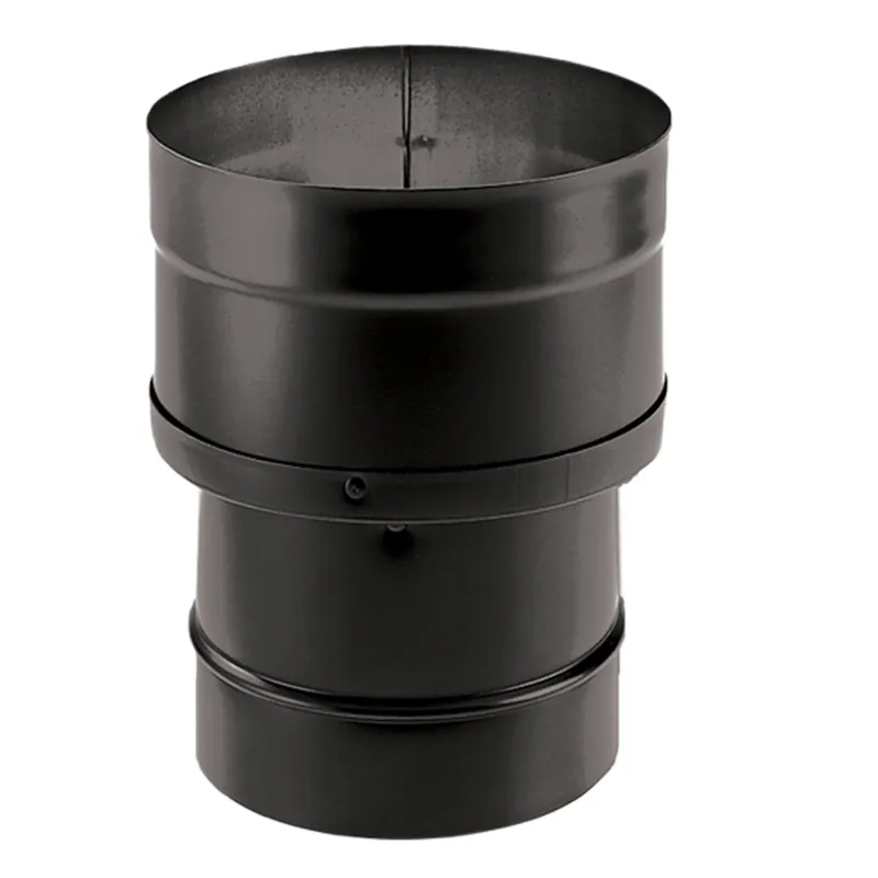 Duravent 6DBK-X7 DuraBlack Stove Pipe Increaser 6 inches to 7 inches
