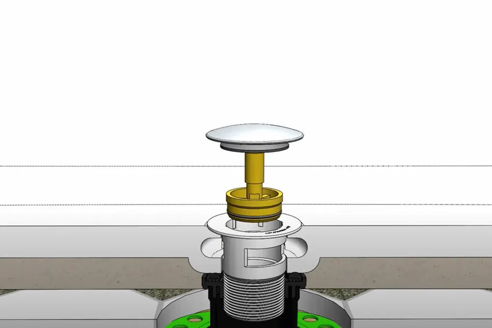 Mountain Plumbing BDWOF-DS/CPB Tub Docking Station Freestanding Tub Drain Rough-In with Trim Complete Kit