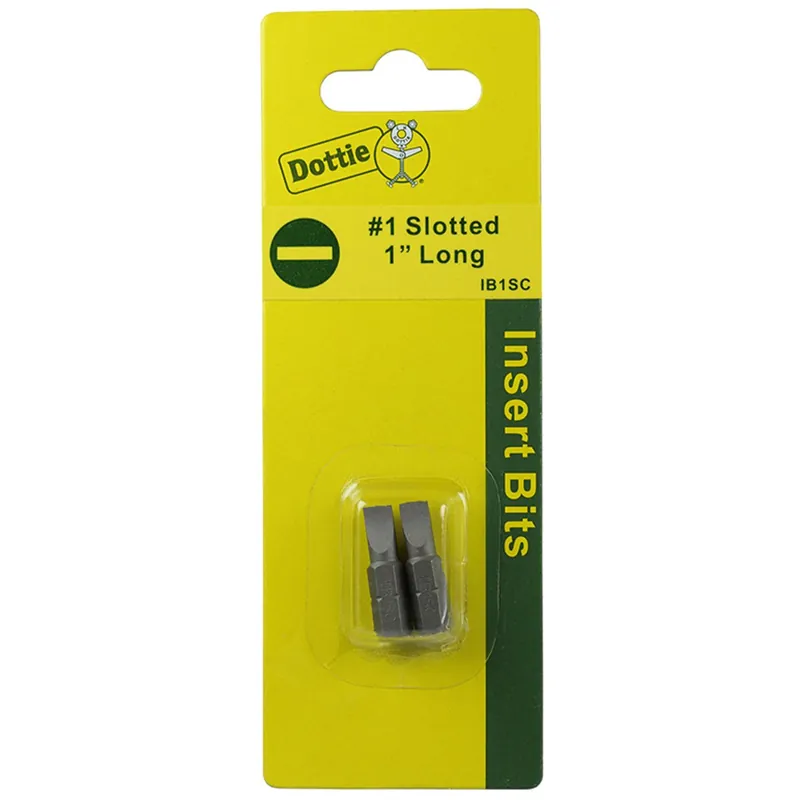 Lh Dottie IB1SC Insert Bit #1 Tip Size Slotted 1 in. 2 Pieces