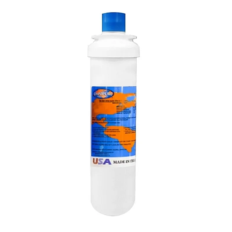 Omnipure L10HMLC inline water filter cartridge GAC 1 micron