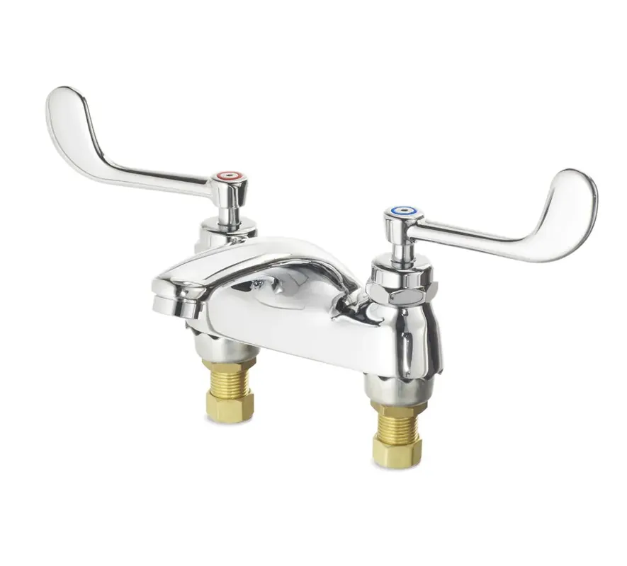 Krowne 14-580L Royal Series 4 inches Center Deck Mount Lavatory Faucet with Cast Spout and Wrist Blade Handles