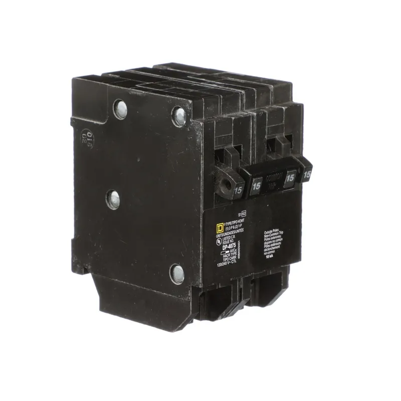 Square D HOMT1515215 Homeline Tandem Plug-In Circuit Breaker 15 Amp 2-Pole