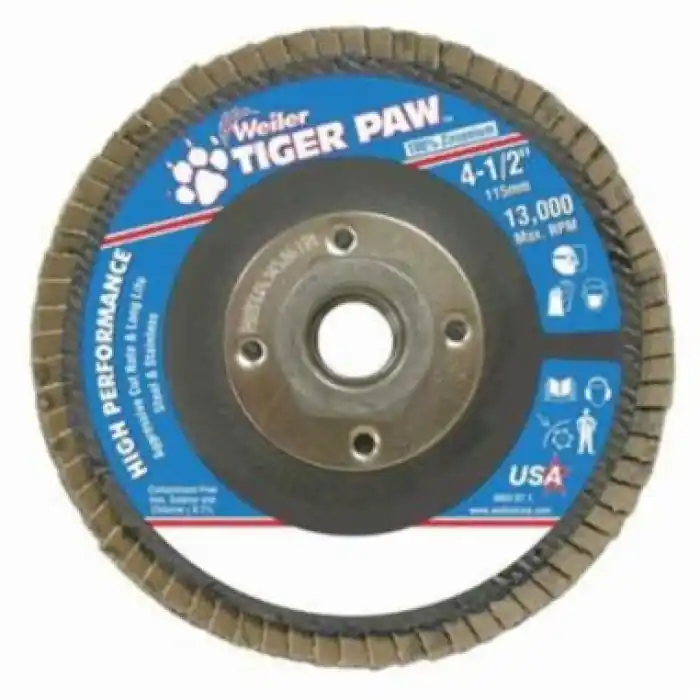 Weiler 51125V Tiger Paw 4-1/2 in Disc 60 Grit