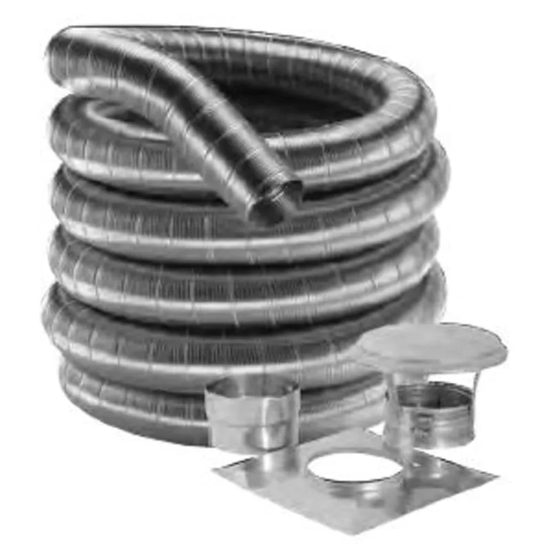 Duravent 6DF304-25K 6 inches Inner Diameter DuraFlexSS 304 Flexible Liner Chimney Pipe 25 feet Basic Kit
