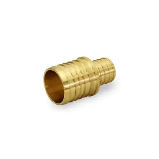 Everflow 80459598993 EPRC1238-NL 1/2 inches x 3/8 inches PEX Brass Reducing Coupling (Lead Free)