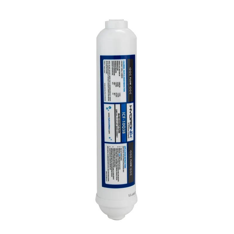 Hydronix ICF-10Q38 inline water filter 3/8 inches quick connect