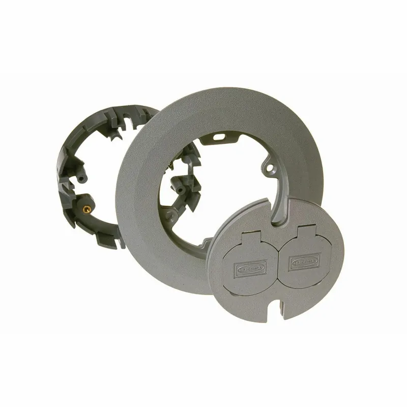 Raco 6299 Nonmetallic Round Floor Box Cover Kit with 2 Lift Lids for Use with 5511 Floor Box