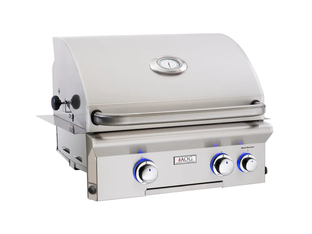 American Outdoor Grill 24NBL L-Series Natural Gas 24W Inch Built-In with Backburner Electronic Push-Button Ignition