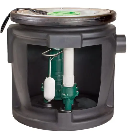 Zoeller 912-0056 Preassembled Simplex Sewage Package W/ BN266 Pump 1/2 HP (18 inches x 30 inches)