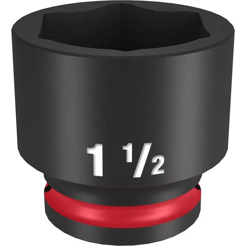 Milwaukee 49-66-6218 Shockwave Impact Duty Socket, 1/2 in Hex Drive, 1-1/2 in Standard Socket, 6 Points