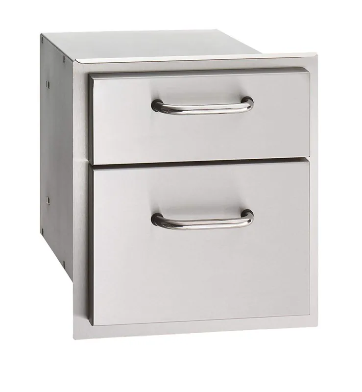 American Outdoor Grill 16-15-DSSD Double Drawer Stainless Steel 16W x 15H Inch