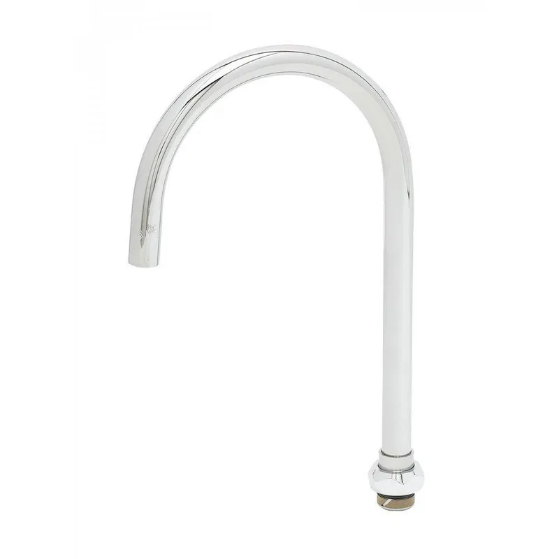 T&S Brass 133XP Swivel Gooseneck 5-11/16 inches Spread, 8-13/16 inches Height, 4-13/16 inches Clearance, Plain End Tip