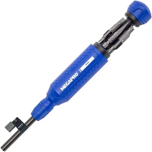 Megapro 151HVAC-U 15-in-1 Multi-Bit Screwdriver 1/4 in Drive, Flat, Hex, Phillips, Square Drive