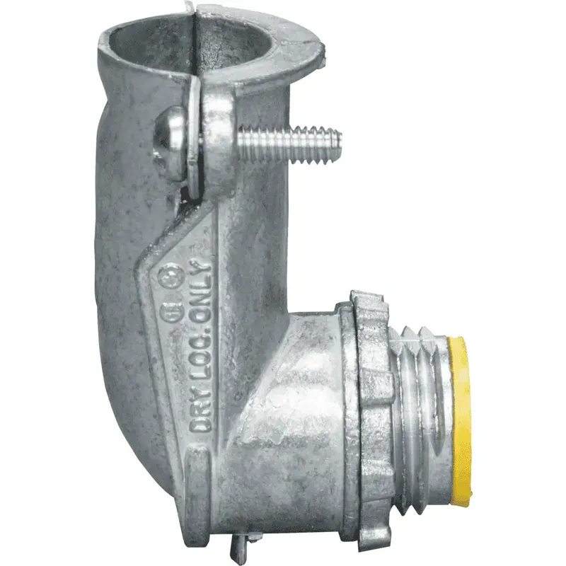 Arlington 850A 3/8 inches 90° Connector with Insulated Throat