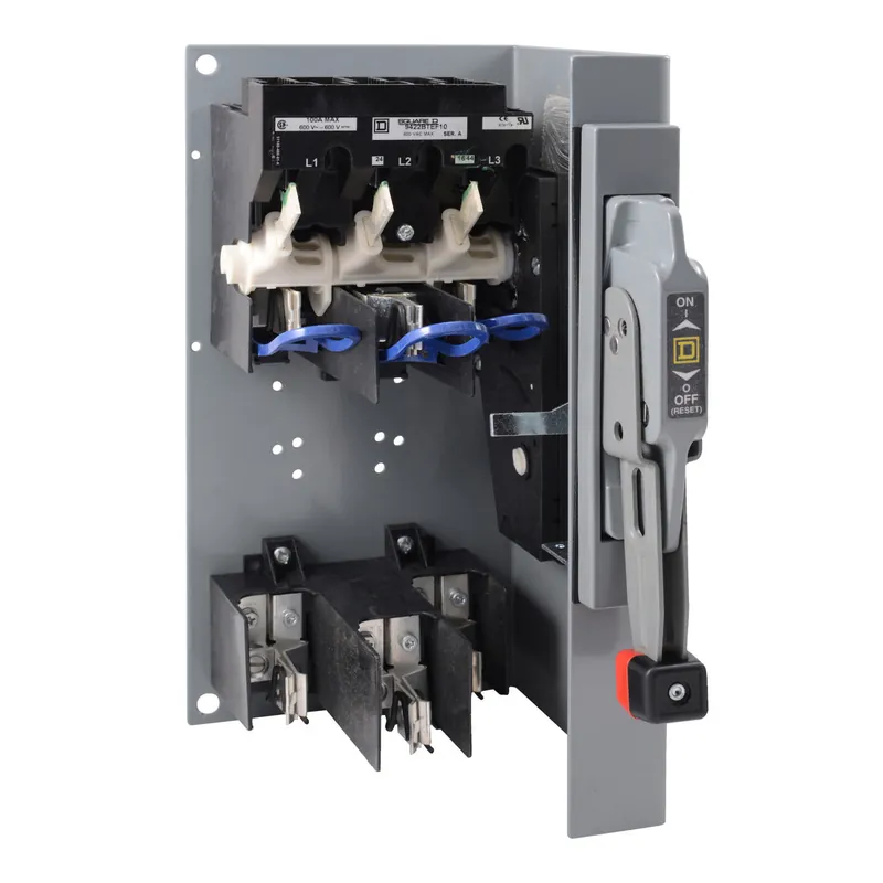 Square D 9422BTEF11 Operating Mechanism, Flange Mounted, Fixed Depth Assembly, 100A, 600 V, Fuseholder, Switch Mechanism, 6 Inch Handle