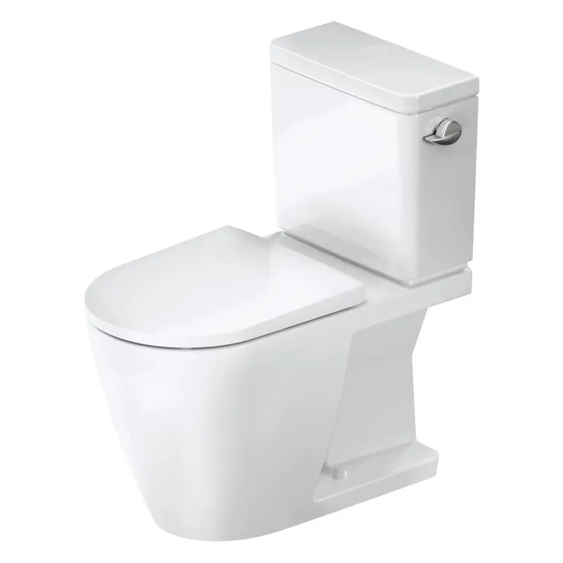 Duravit D4030200 D-Neo 1.28 GPF Two Piece Elongated Toilet with Left Hand Lever