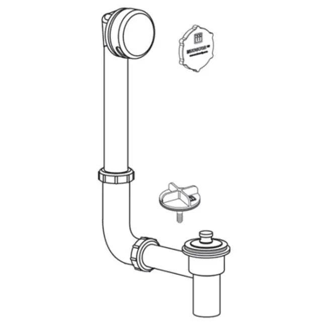 Watco 595-LT-PVC-CP Innovator 595 Slip Joint Direct Drain Bath Waste