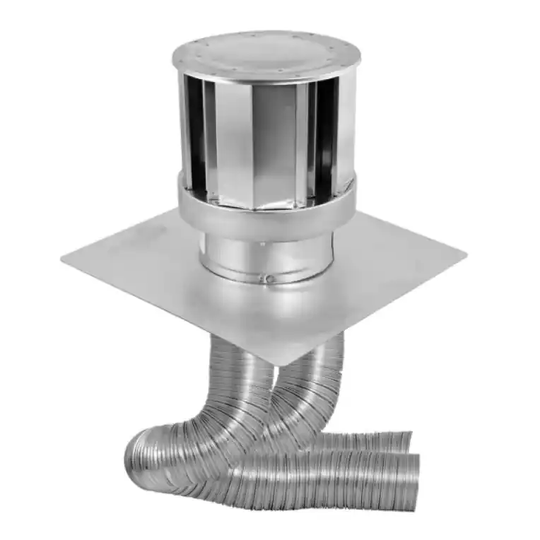 Duravent 46DVA-CL34 Chimney Liner Kit Direct-Vent Co-Linear Flex with High-Wind Cap 4 x 6-5/8 Inch