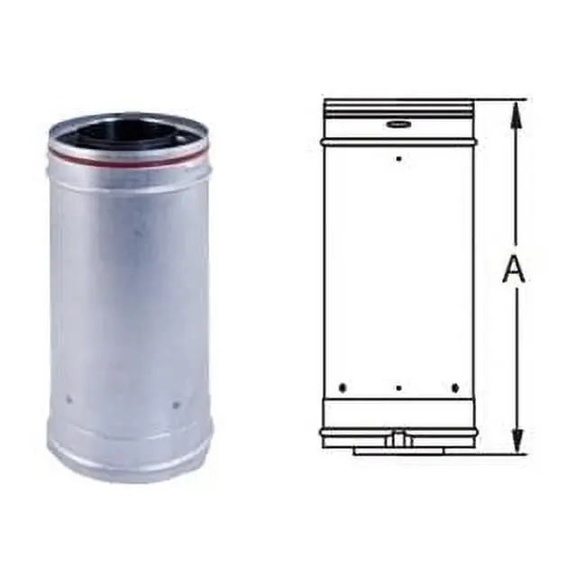 Duravent 35CVS-12 Concentric Vent System 3 Inch Inner Diameter Pipe 12 Inches