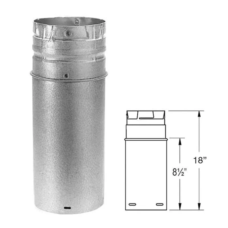 Duravent 4PVP-18A PelletVent Pro Pipe Extension 4 x 18 Inch