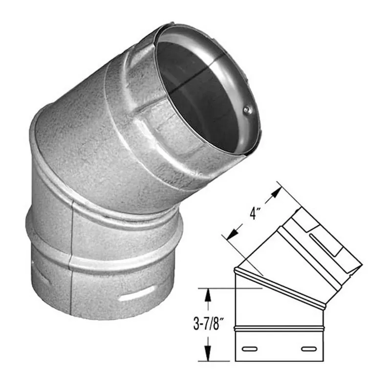 Duravent 3PVP-E45 PelletVent Pro 45 Degree Elbow 3 inch