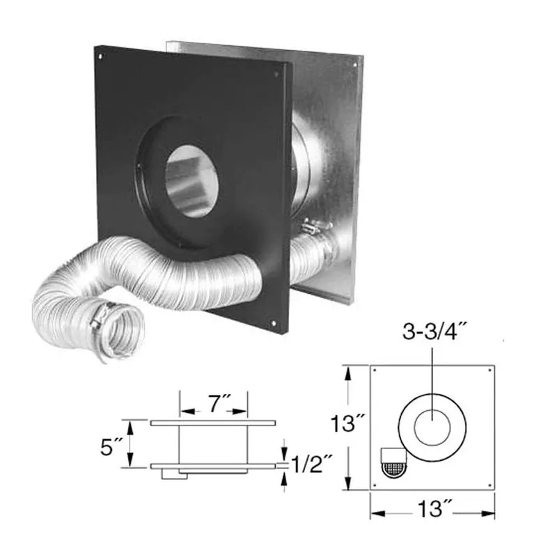 Duravent 3PVP-WTI PelletVent Pro Wall Thimble Air Intake Kit 3 Inch