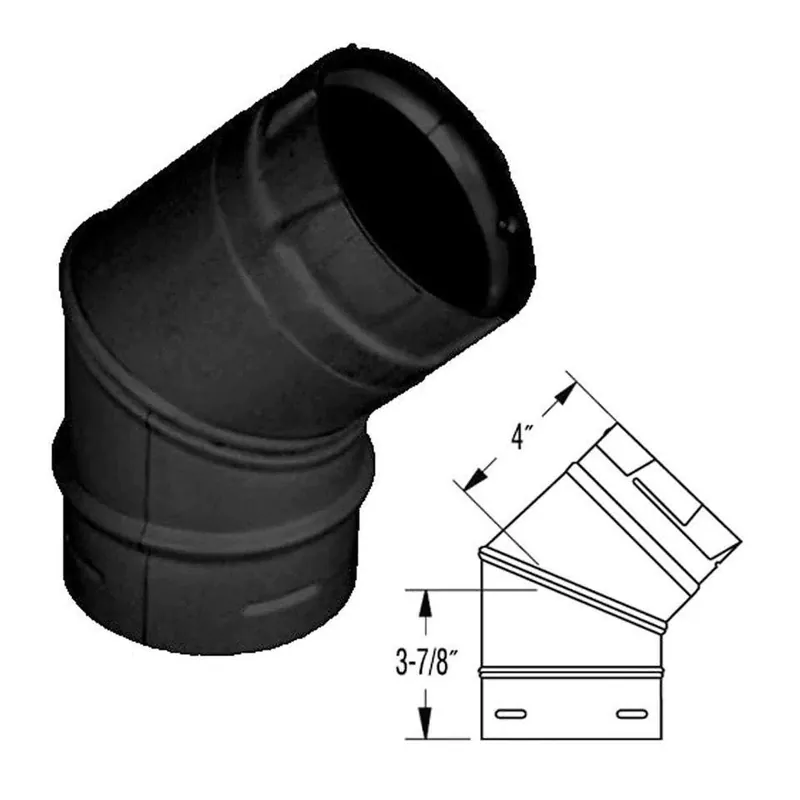 Duravent 4PVP-E45B PelletVent Pro 45 Degree Elbow
