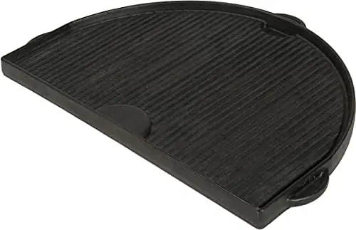 Primo PG00360 Half Moon Cast Iron Griddle for Oval Grill, Extra Large