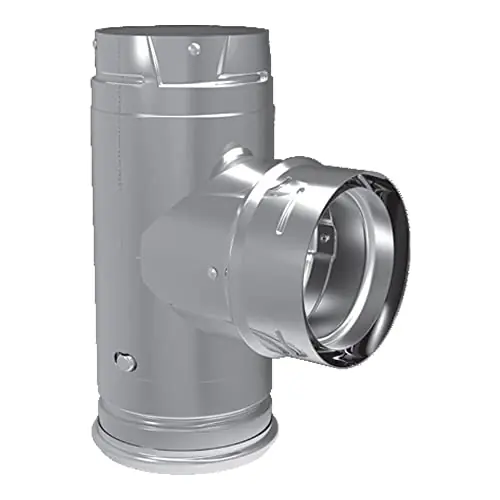 Duravent 4PVP-TAD1 Pellet Vent Pro Adapter Tee with Clean-Out Tee Cap (Pack of 6)