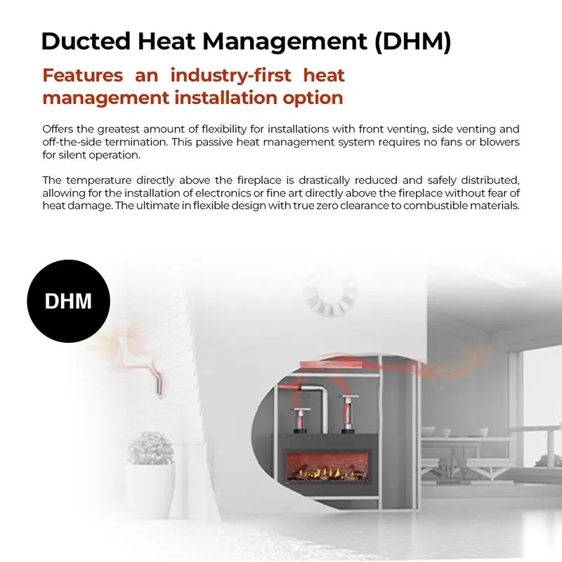 Napoleon Hearth DHMEXS Ducted Heat Management Side Discharge Kit for Elevation X Direct Vent Gas Fireplace