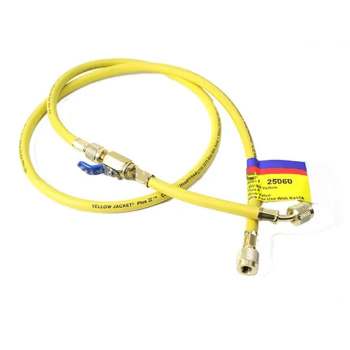 Yellow Jacket 25060 havbv-60 60 inches Yellow Hose with FlexFlow valve, plus ii™ 1/4 inches