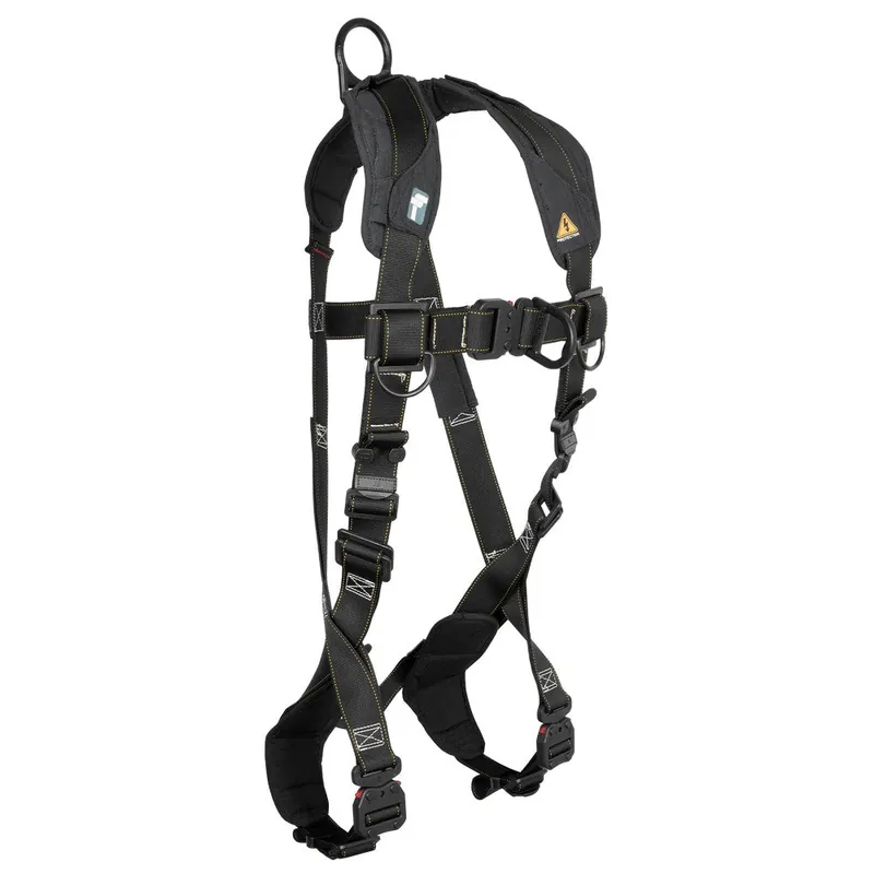 Falltech 7054FD-L Arc Flash Nylon 2D Climbing Non-belted Full Body Harness, Quick-connect Adjustments