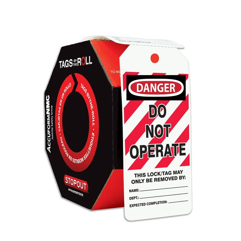 Accuform TAR125 Danger Do Not Operate Tag, PF-Cardstock, 250/Roll