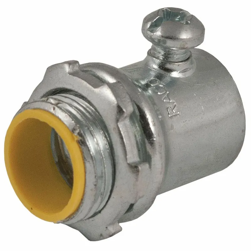 Raco 2126 1-1/2 inches EMT Set Screw Connector, Steel - Insulated