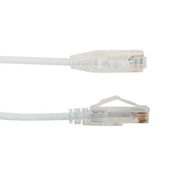 Vertical Cable 077-2044/3WH Cat6A Slim Snagless Patch Cord 3 feet