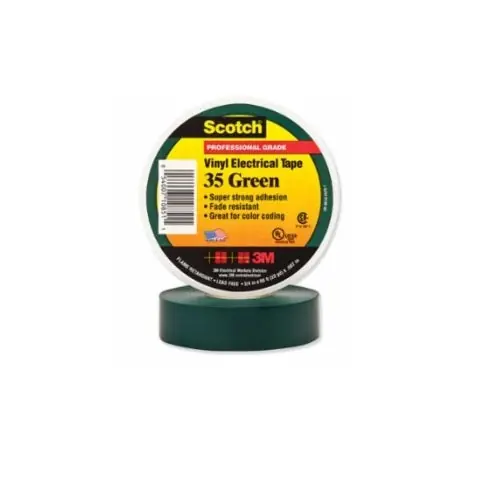 3M 108511 66-ft Scotch Electrical Color Coding Tape 35, 0.75-in Diameter, Green