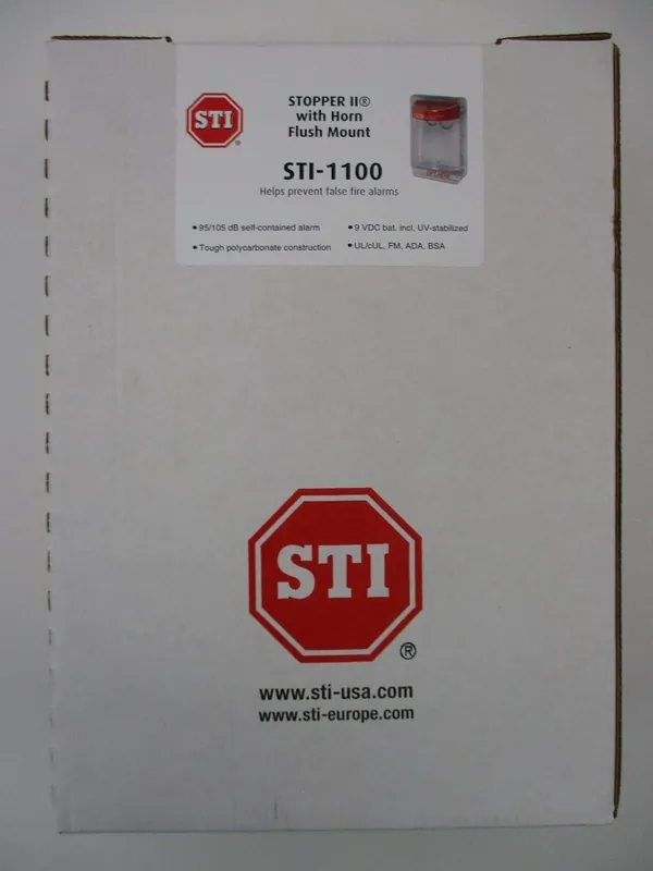 Sti Sti-1100 Stopper II with Horn (9V Battery) for Flush Stations