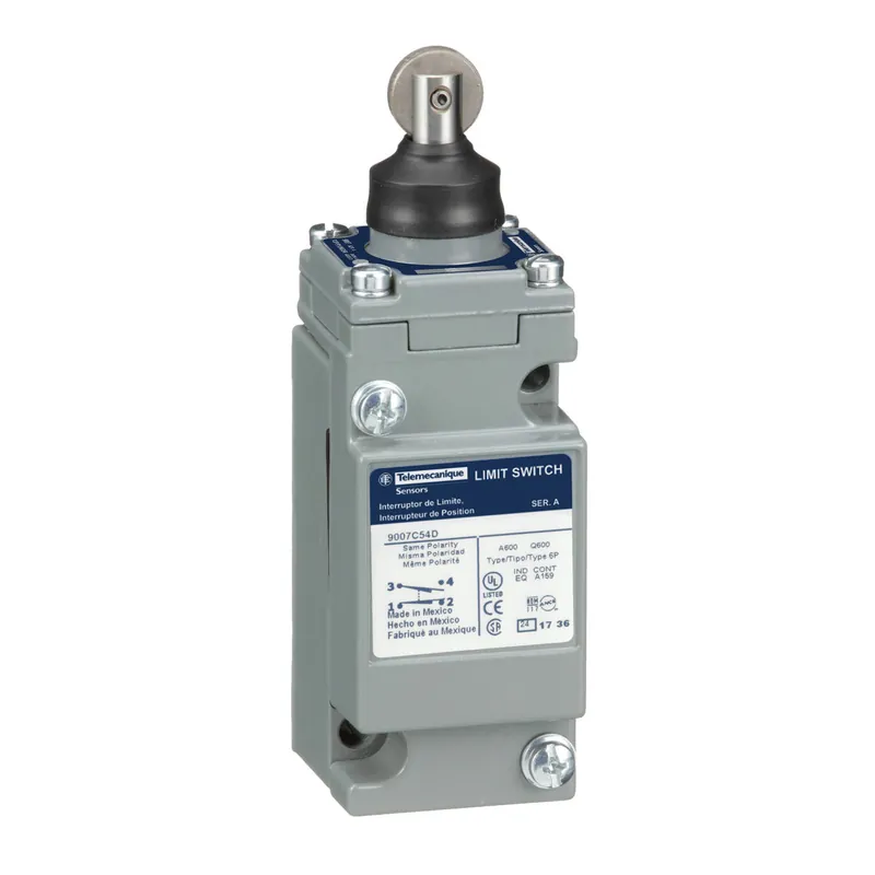 Telemecanique 9007C54D Limit Switch 600 Volt 10 Amp 1NO 1NC Wobble Stick Delrin Plug-In Heavy Duty