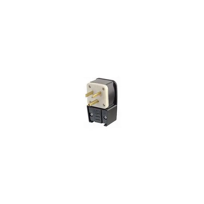 Leviton 9530-P x2cd/str bl angle plug 30 amp