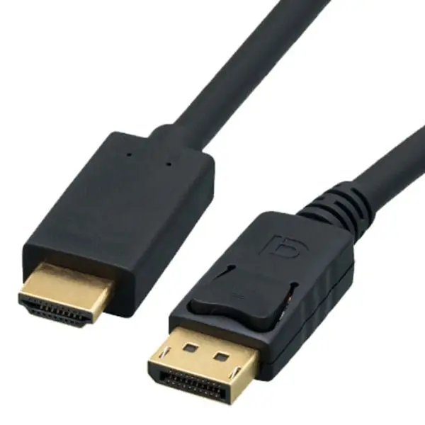 Calrad 55-651-3 Active 4Kx2K@30Hz, Male Plug DisplayPort to HDMI Male Plug Cable, 3 Ft. Long