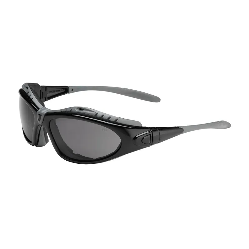 Protective Industrial Products 250-50-0521 Fuselage Black Safety Glasses With Gray Anti-Scratch/FogLess® 3Sixty™ Lens