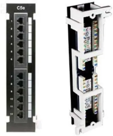 Sr Components C5EPP12V C5E 110 Style, 12-Port, Patch Panel, Vertical