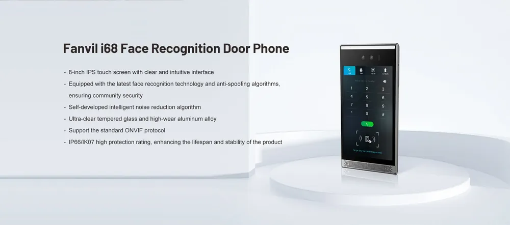 Fanvil I68 Face Recognition Door Phone 8-inch