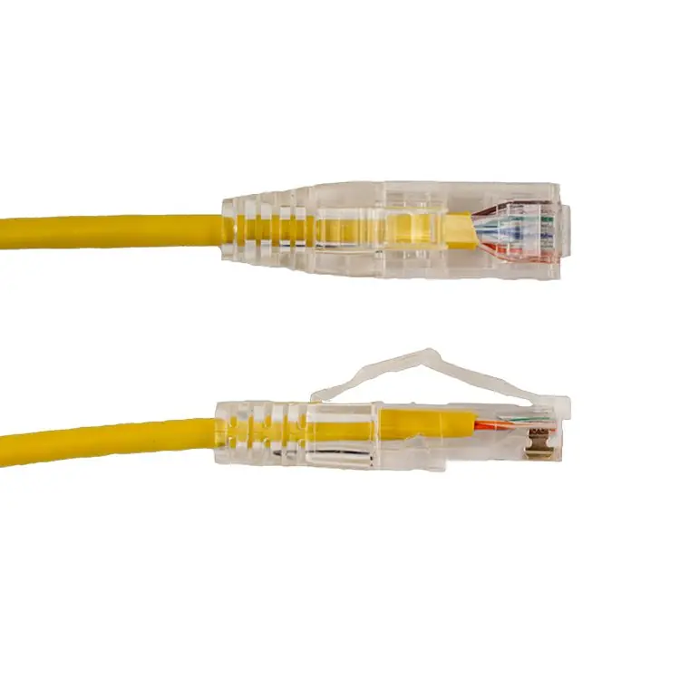 Vertical Cable 077-2027/1YL CAT6A 1 ft. Slim Type Mold-Injection-Snagless Patch Cord