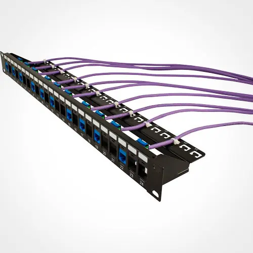 Vertical Cable 043-382/24/1U Blank Patch Panel 24 Port 1 RMU