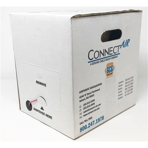 Connect Air W221P-2544RIB 22/1pr Shld BACtalk Plenum 1000ft Raspb