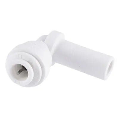 John Guest PP220808W-US Polypropylene Plug In Elbow 1/4 inches Stem OD x 1/4 inches Tube OD