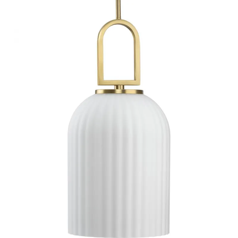 Progress Lighting P500482-191 Stanza 1 Light Pendant 21 Inch Tall and 10.25 Inch Wide