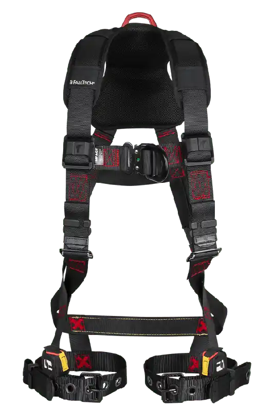 Falltech 8143BFD-M FT-Iron 2D Climbing Non-Belted Full Body Harness, Tongue Buckle Leg Adjustments